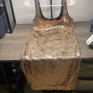 Bardot Gold Sequin Bodycon Dress